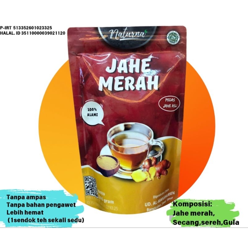 

Jahe Merah Instan Tanpa ampas Naturna (Low Sugar) [ 205 ]