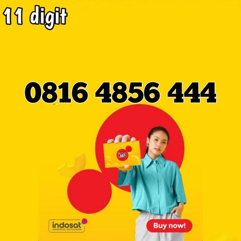 Nomor cantik Indosat 11 digit IM3 816 4856 444