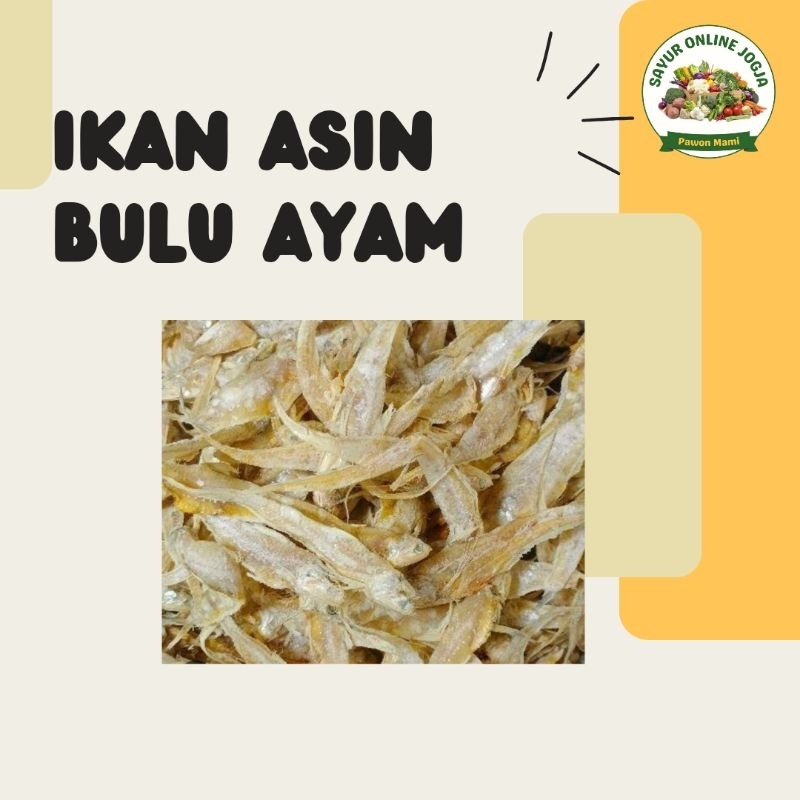 

Ikan asin bulu ayam 100gr - PAWON MAMI SAYUR ONLINE JOGJA