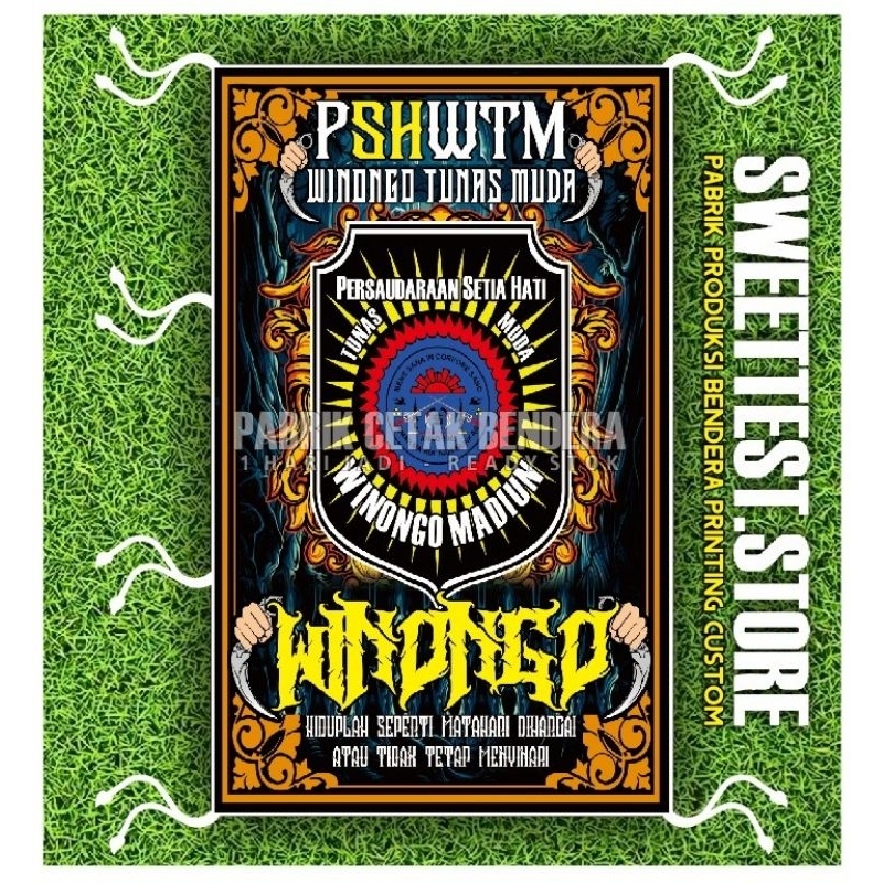 READY STOK, BENDERA PSHW FULL PRINTING, BENDERA SH WINONGO, BENDERA PERGURUAN SH WINONGO, GIANTFLAG 