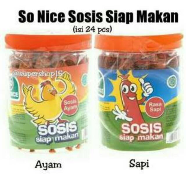 

So Nice Sosis Toples ayam/sapi isi 24pc/ Jajanan Jadul
