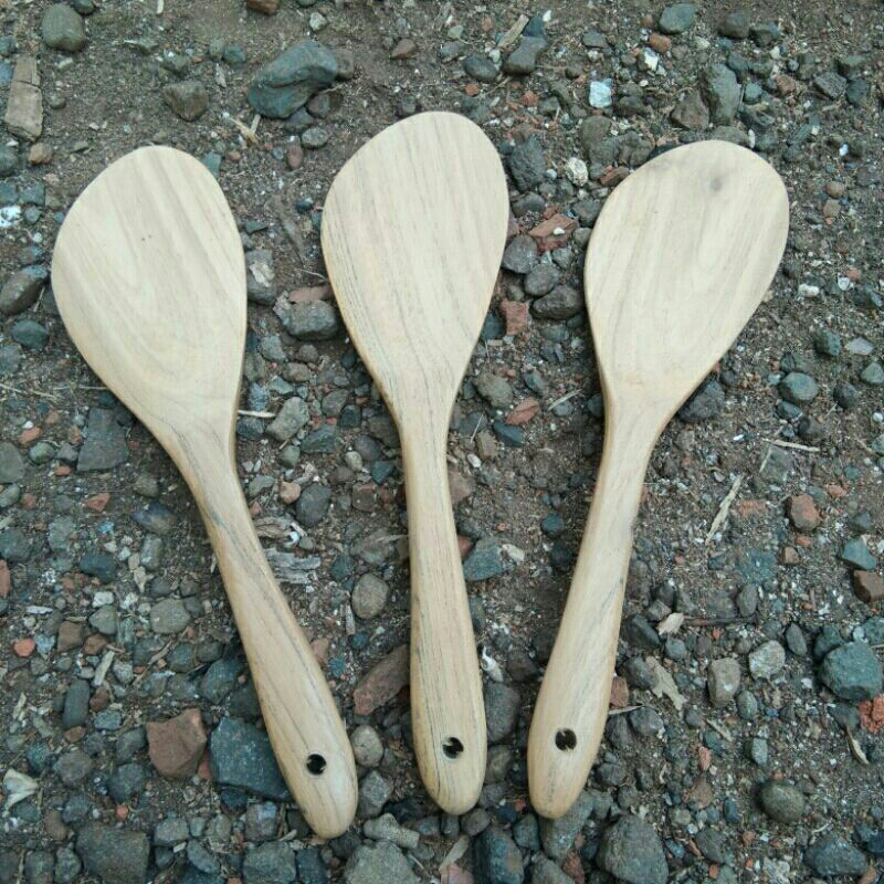 Centong Kayu jati Tua/ centong pengaduk nasi kayu jati