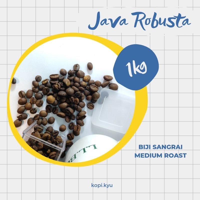 

Biji Kopi Java Robusta Sangrai. 1kg