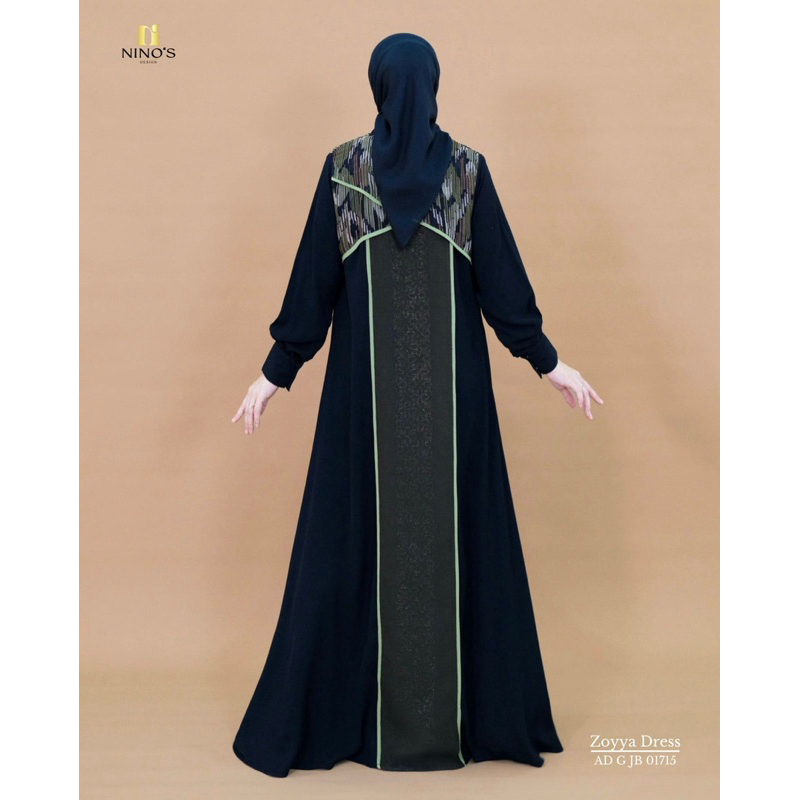 gamis terbaru dari ninos design nya ori ya bun dan realpict zoyya dress 01715