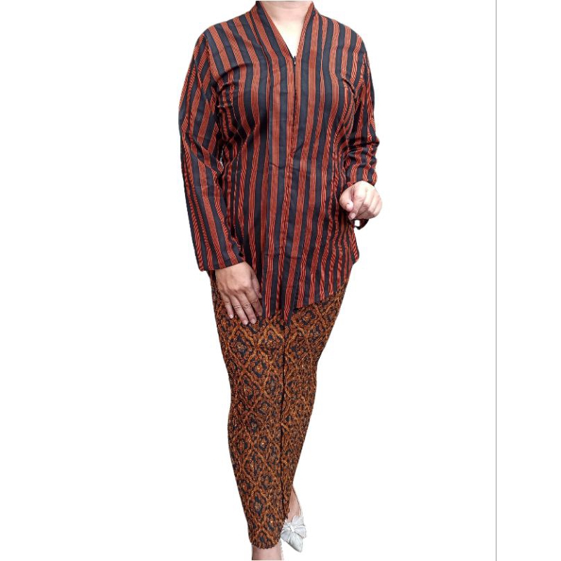 Kebaya Lurik Kartini Kutubaru Katun Halus Kebaya Wanita Modern