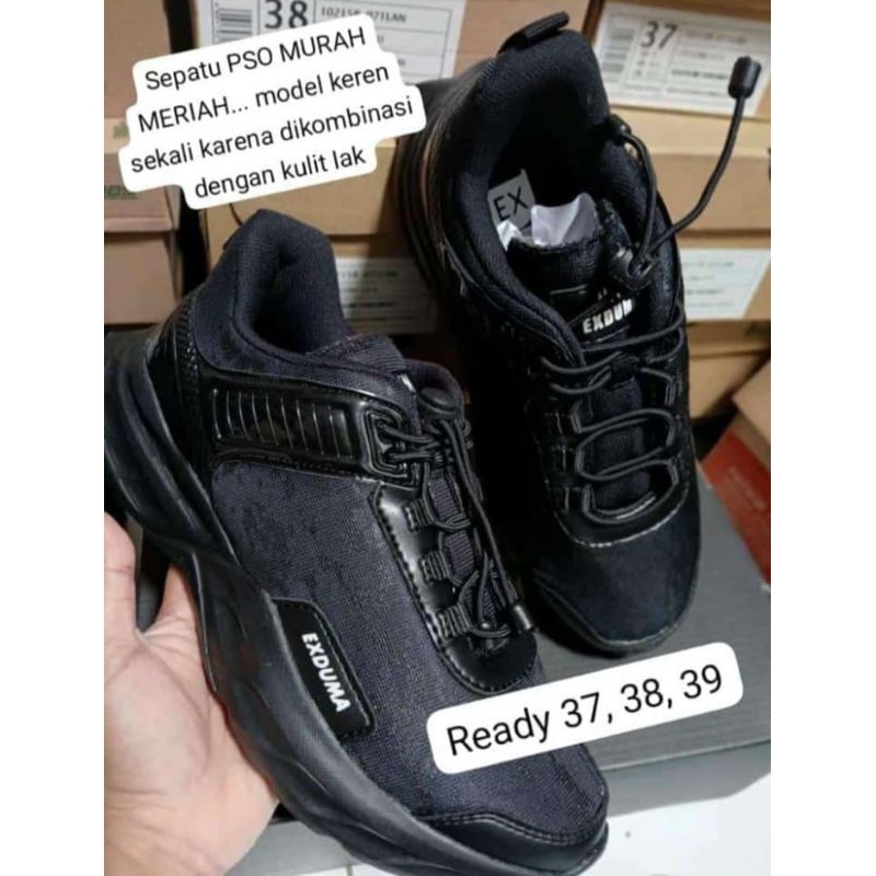 sepatu hitam exduma camou sz 36-40