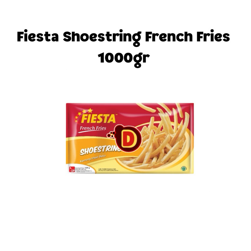 

Kentang goreng | Fiesta Shoestring French Fries 1000gr | kentang goreng 1kg