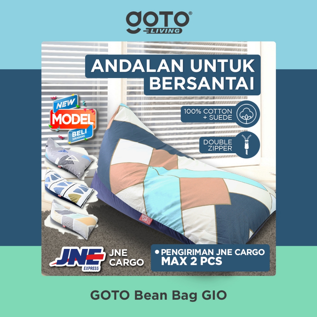 Goto Gio Bean Bag Triangle Sofa Kursi Beanbag Tempat Duduk Lesehan