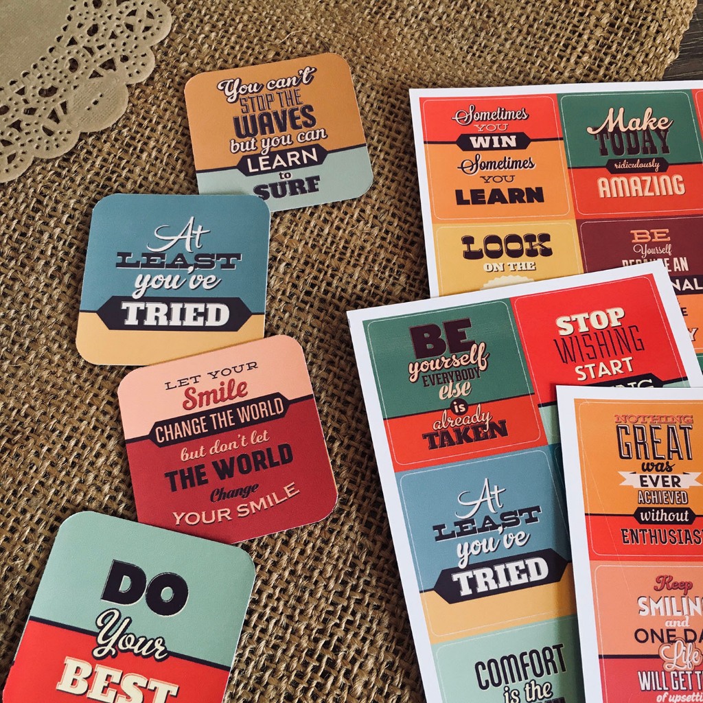

Quote Vintage Deco Sticker Scrapbook Journal Stiker by Postale
