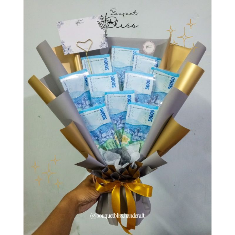 buket uang 50ribu asli 10lembar