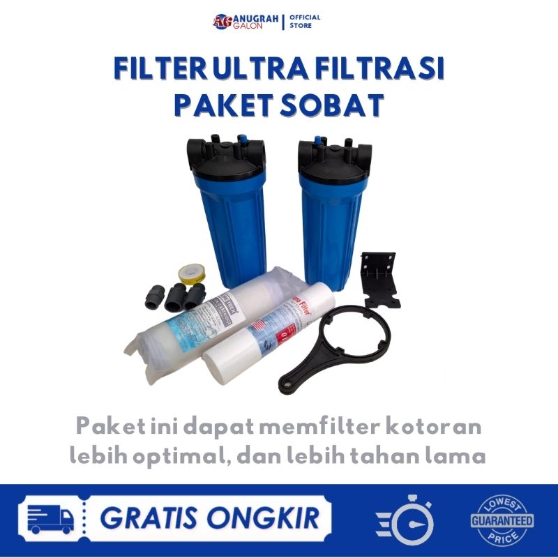 Filter Air Ultrafiltrasi Paket Sobat Untuk Air Keruh Berlumpur dan Berpasir, untuk Air Sumur Bor dan