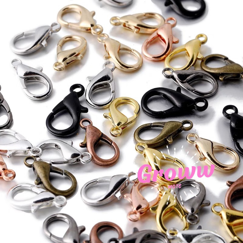 Kokot Udang Silver Gold 12mm Pengait (20pcs)