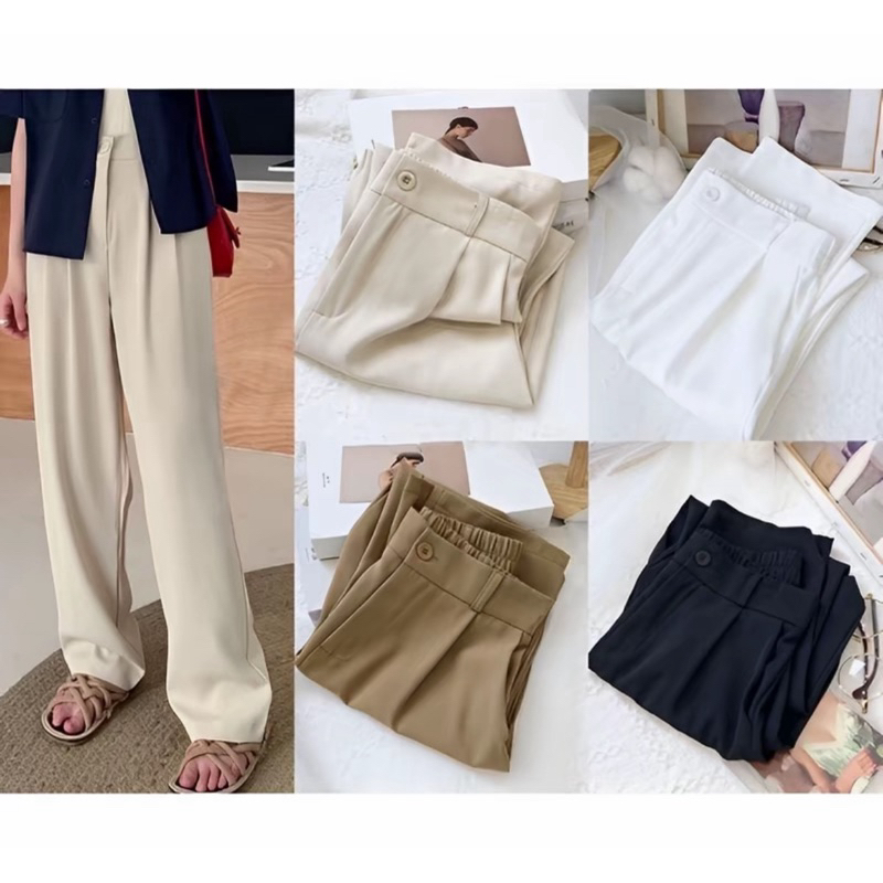 loose pant wanita - celana wanita anti kusut - Loose pant nyaman - Loose pant celana wanita