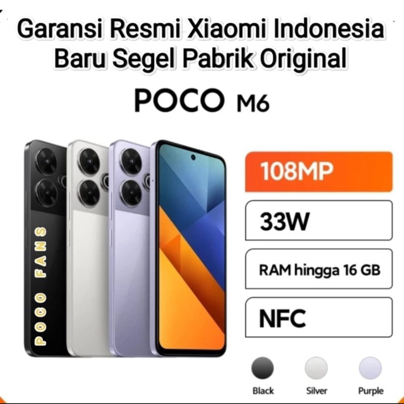 xiaomi poco M6 ram 8/256gb NFC New garansi Resmi