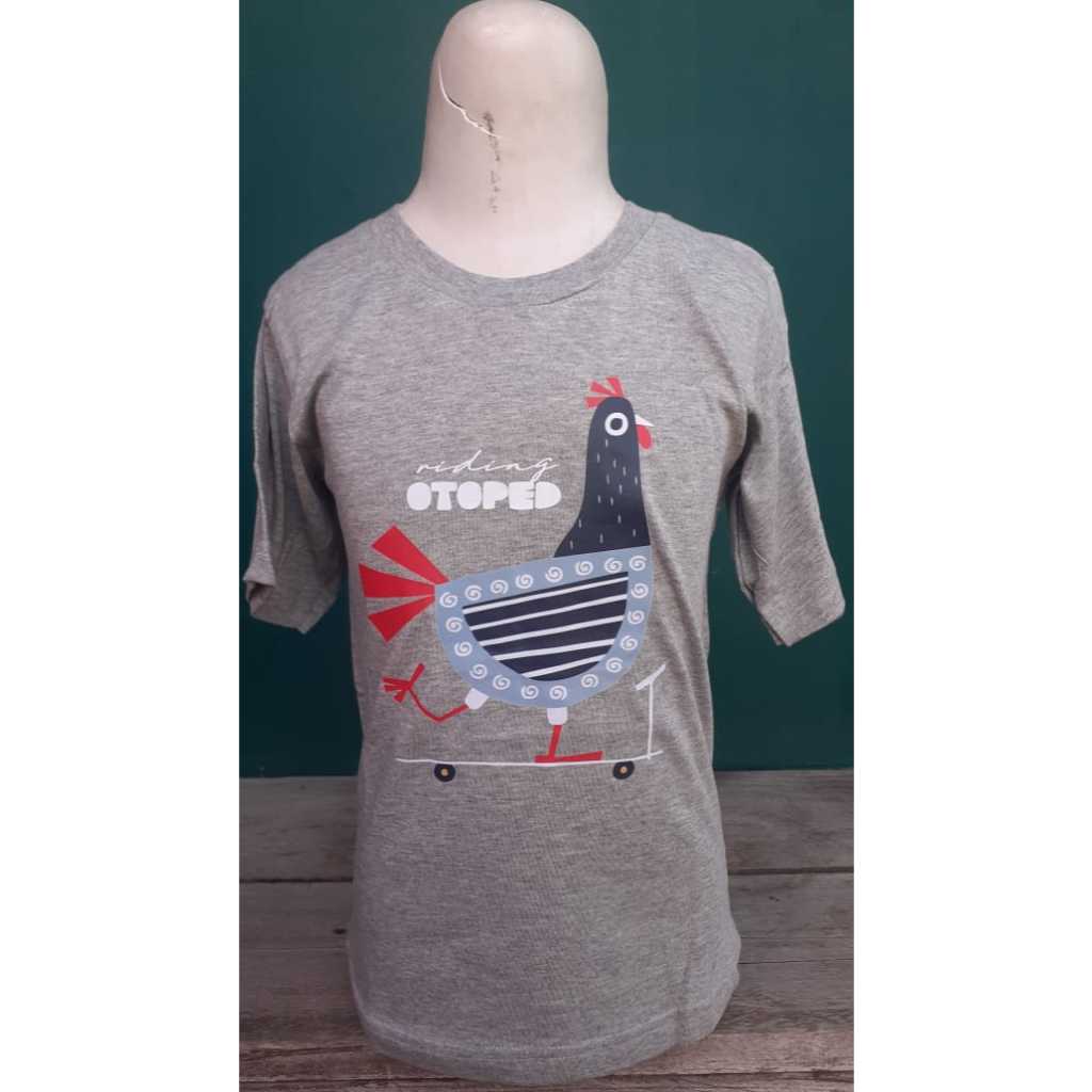 HIROKU Baju Anak Kaos Distro Motif Warna Biru Muda HRK084