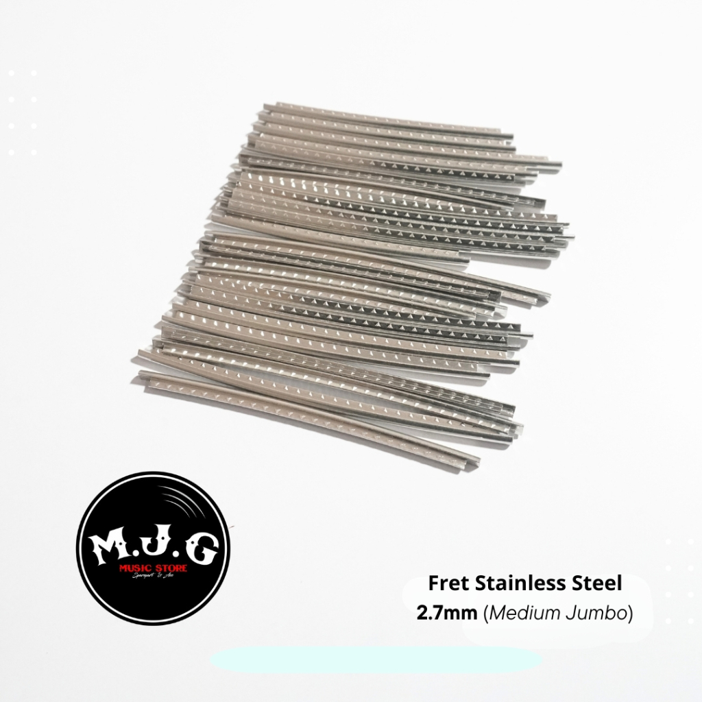 fret fretwire gitar or bass akustik or elektrik stainless steel medium jumbo 2.7mm korea premium spe