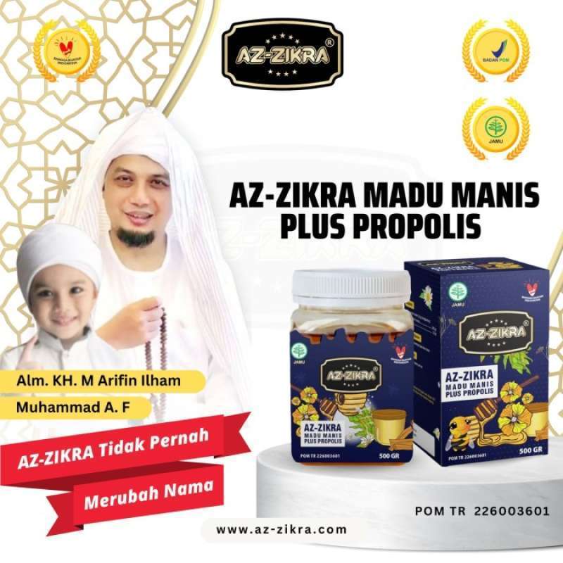 

Madu Az Zikra Manis Plus Propolis 500gr / Madu Super Madu Hitam Madu Herbal
