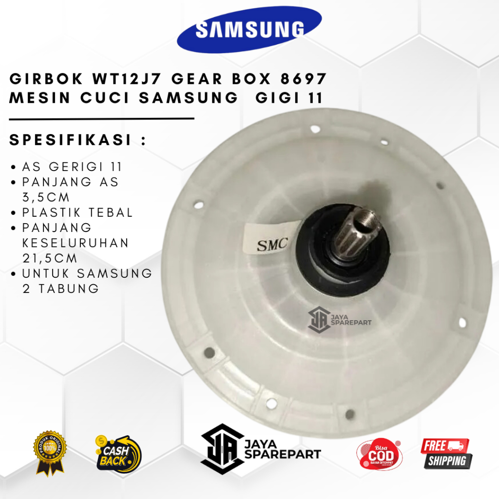 New GIRBOK WT12J7 GEAR BOX 8697 MESIN CUCI SAMSUNG GIGI 11 Alat Mesin Cuci Gearbok