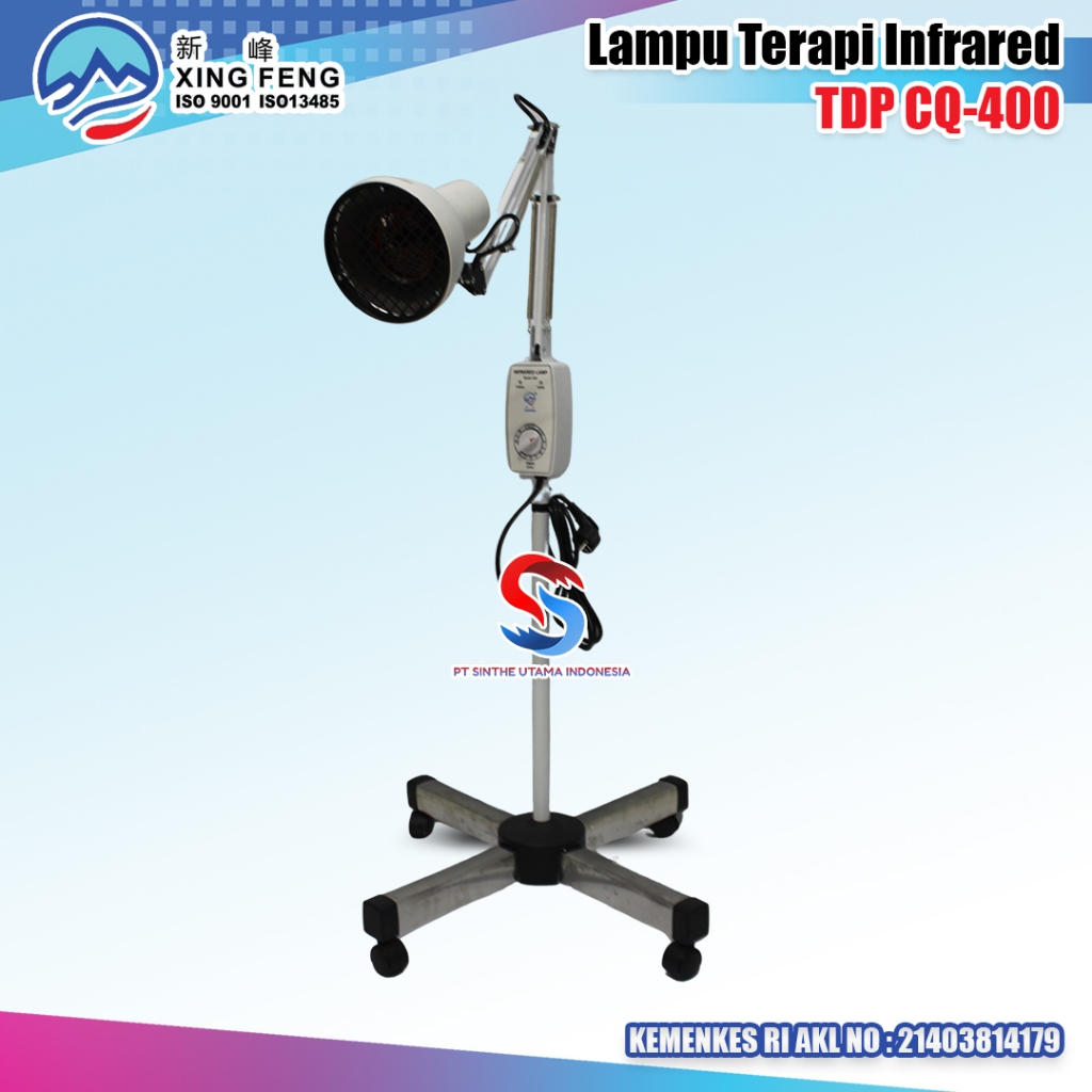 Lampu Terapi Panas Infrared dengan Bohlam Sinar Inframerah TDP CQ-400 IR Xinfeng