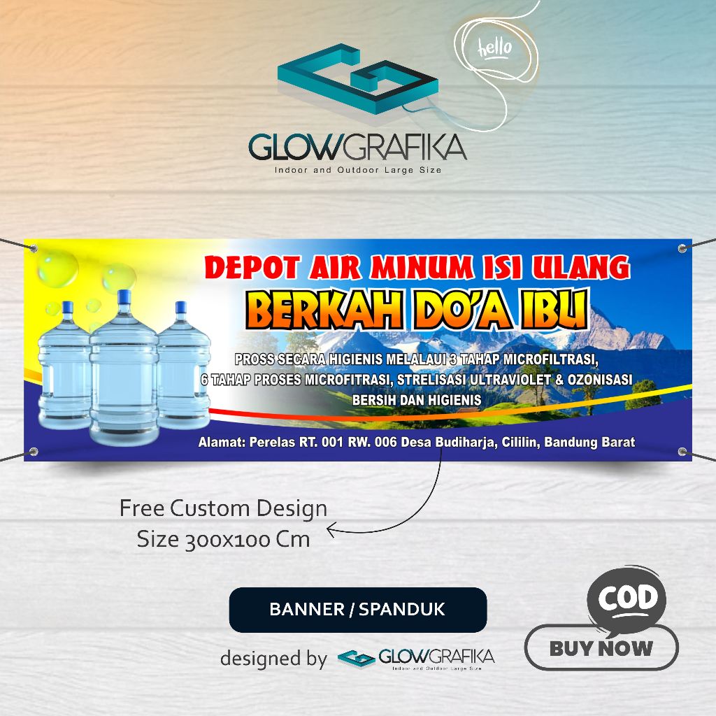 Cetak Spanduk Banner Depot Air Minum Isi Ulang