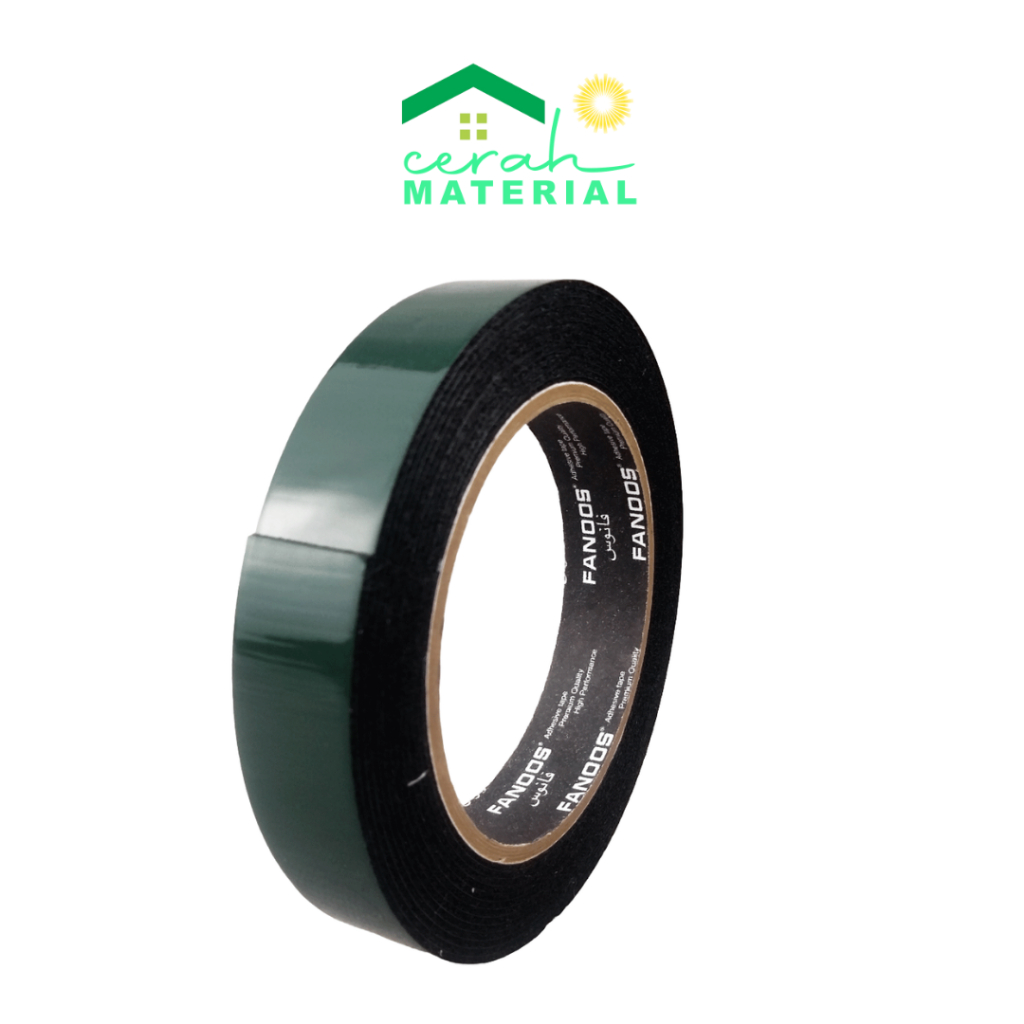 FANOOS Double Tape Busa Hijau Super Kuat Tahan Air 5 meter Double Foam Tape