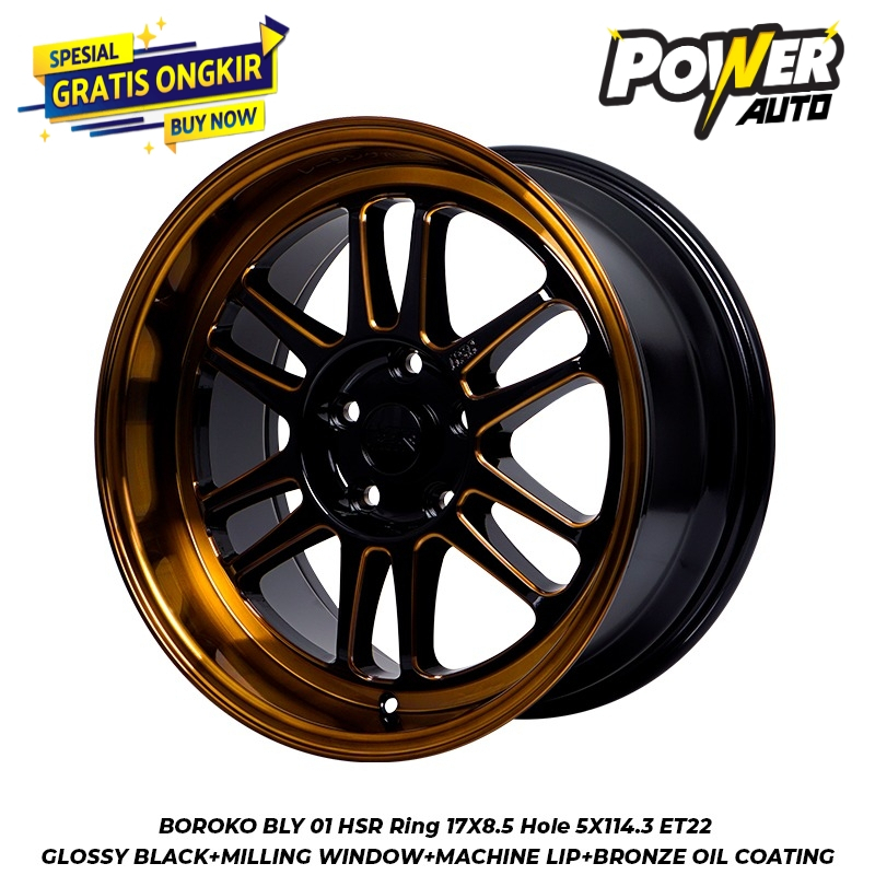 velg mobil warna terbaru dari HSR Wheel ring 17 tipe bly01 buat Innova Hrv