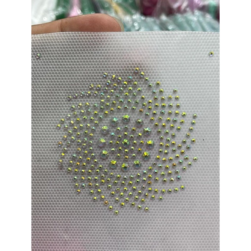 SWAROVSKI PAYET MOTE GOSOK PRESS KERUDUNG JILBAB PAKAIAN MUSLIM