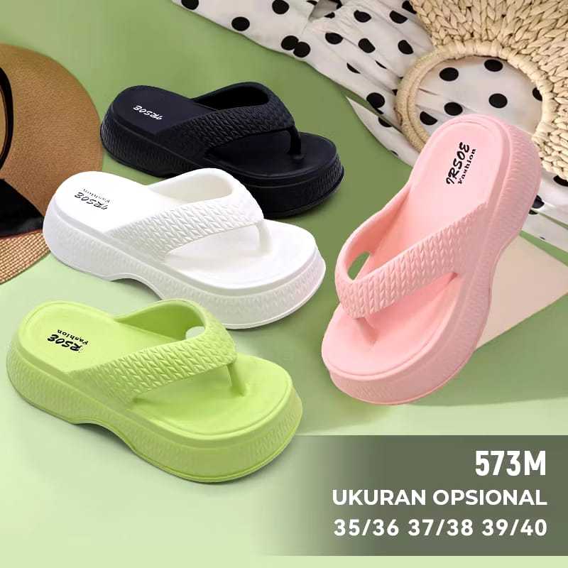 Sandal jepit wedges wanita eva rubber tinggi 5cm | Sendal Wanita Jepit Wedges Tebal terbaru karet em