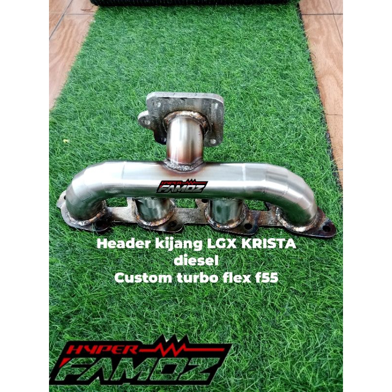 header kijang lgx krista diesel flang turbo flex f55 manifold custom racing mobil