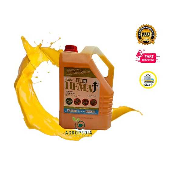 Herbisida HEMAT 555 SL @ 5 Liter - Herbisida Sistemik IPA Glisofat 555 g/l Pembasmi Rumput Liar
