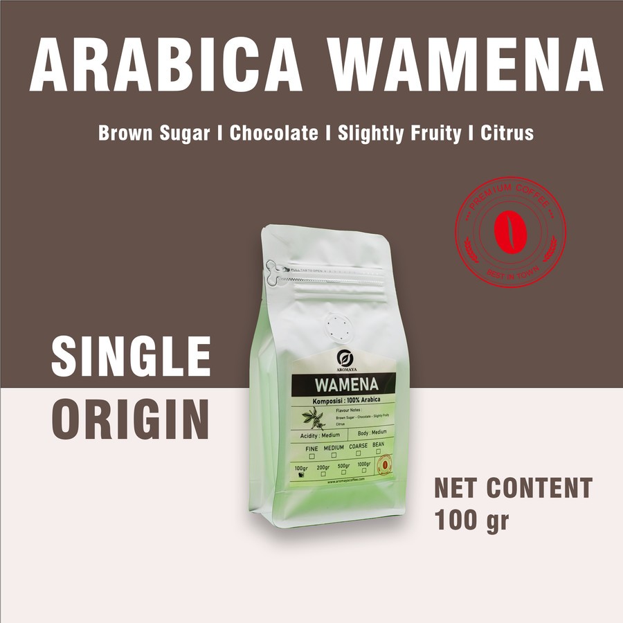 

AROMAYA Kopi Arabika Wamena Arabica Coffee 100 gram