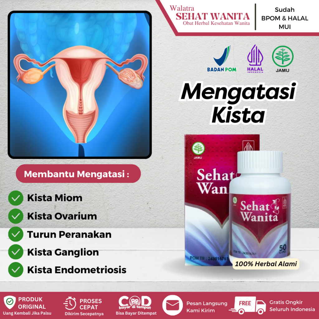 Sehat Wanita - Obat Kista Ovarium, Kista Rahim, Kista Endometriosis, Kista Bartholin, Kista Ganglion