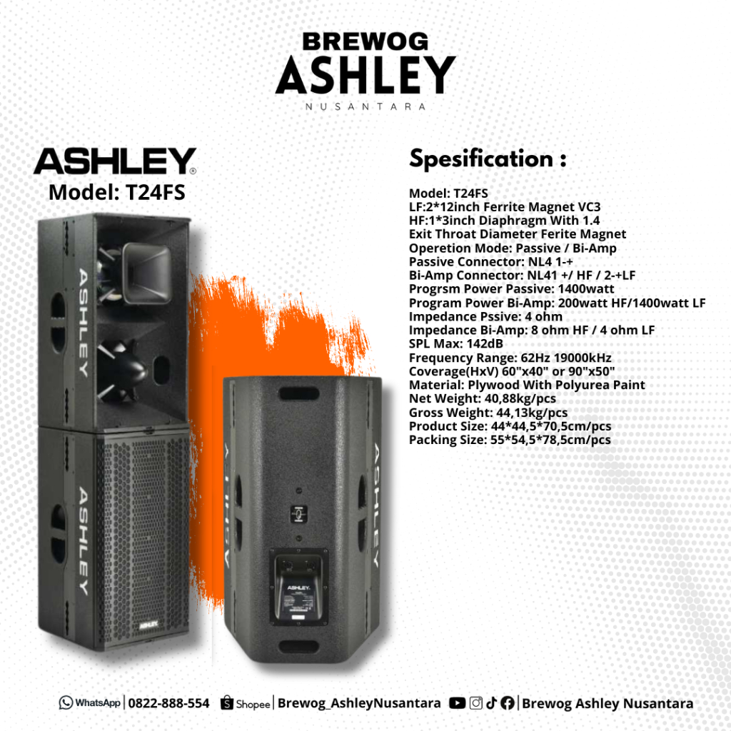 SPEAKER PASIF LINE ARRAY T24FS ASHLEY
