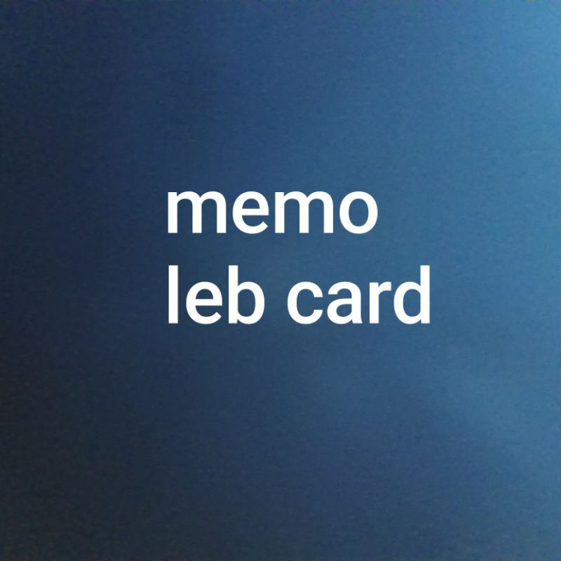 

MEMO LABORATORIUM CARD