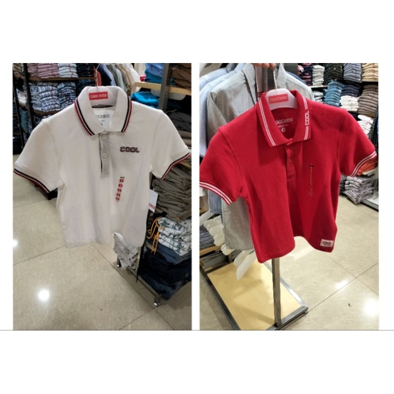 baju polo / kaos berkerah edisi merah - putih kemerdekaan anak laki-laki umur 4-14 tahun COOL KIDS B