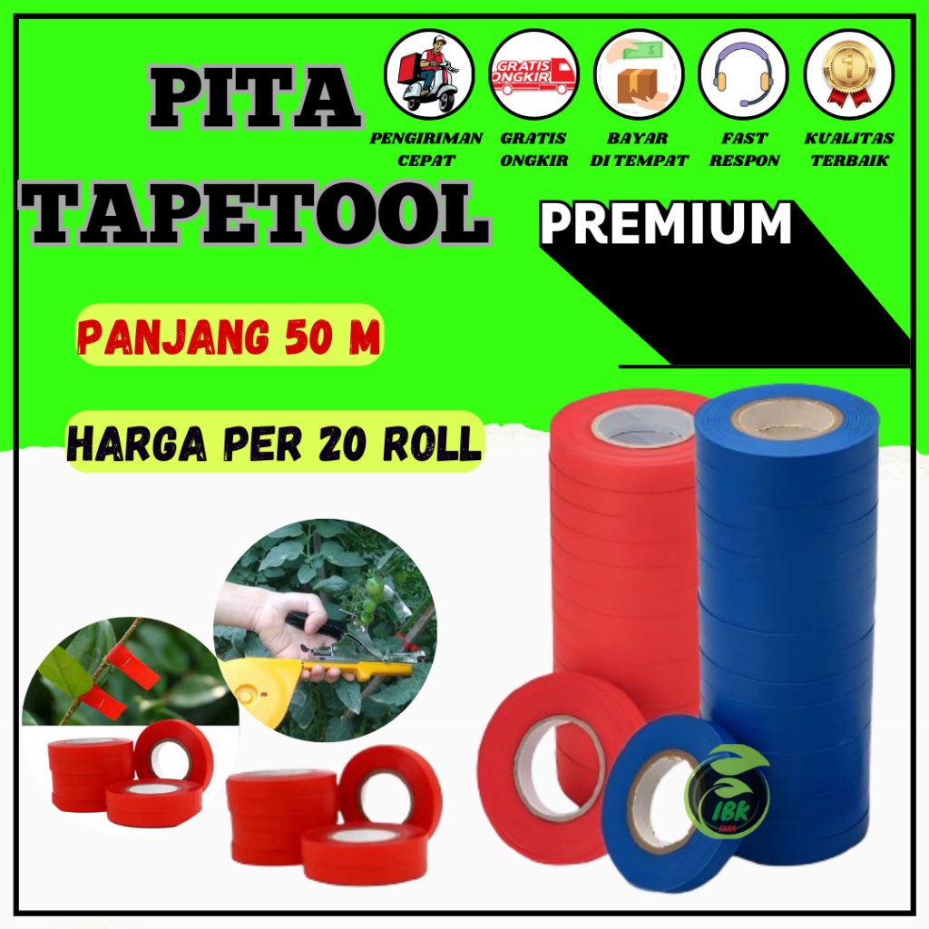 

TAPETOOL TAPE FEFILL PITA TAPETOOL Harga 20 ROOL PANJANG 50 METER INBEKEN