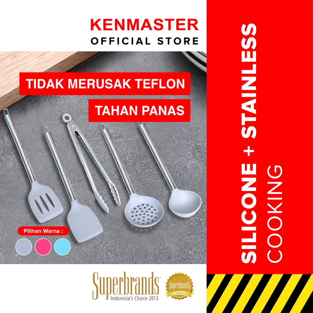 Silicone Spatula + Stainless Cooking / Alat Masak Spatula