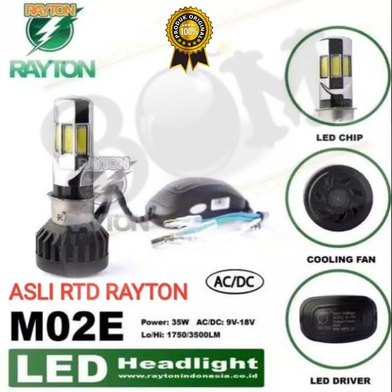 RTD Lampu LED Motor Mobil arus AC DC - lampu depan LED RTD universal