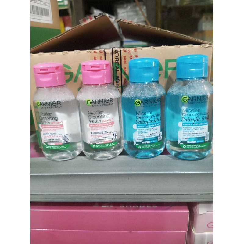 Garnier Micellar Cleansing Water Pink || Biru 50ml