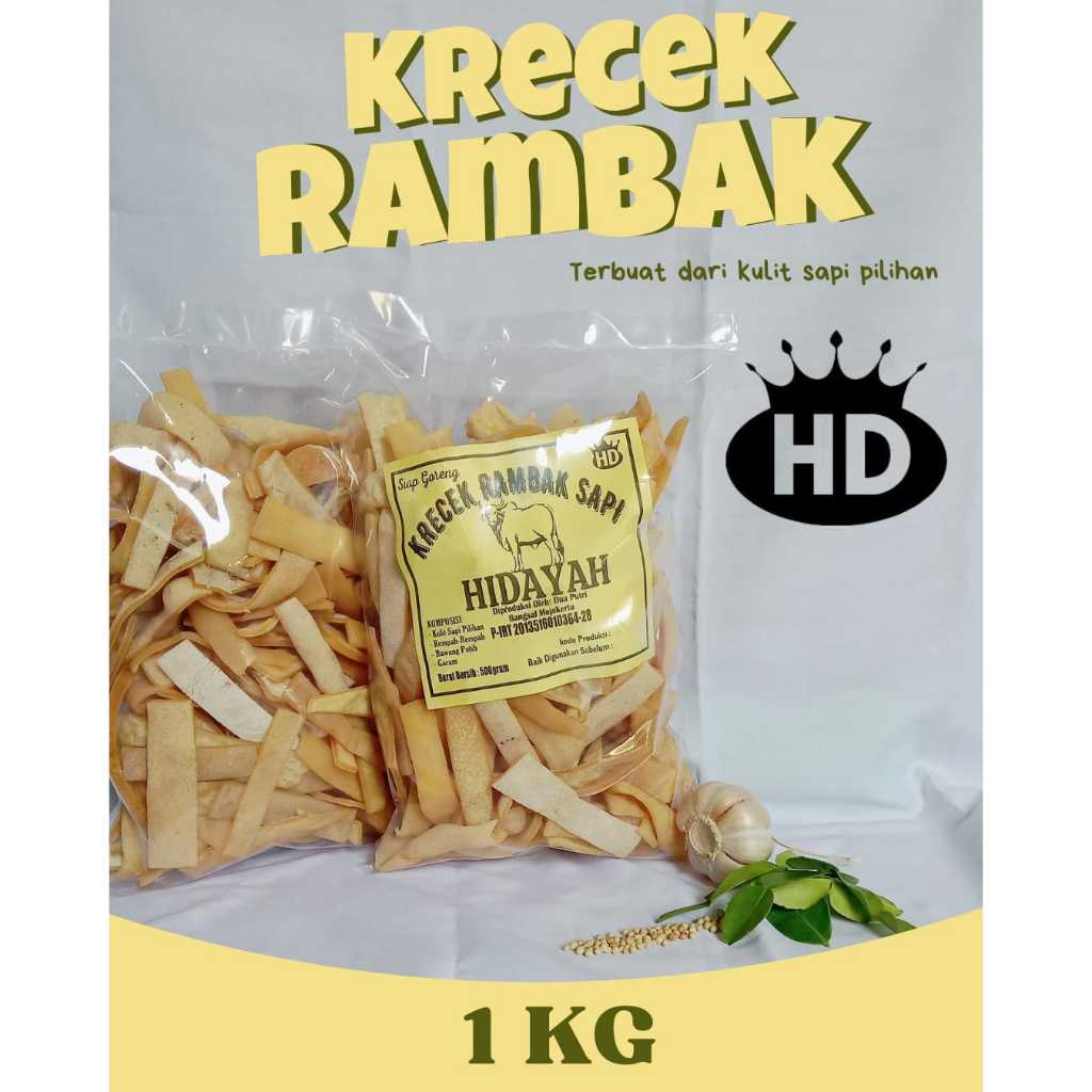 

Rambak Sapi Mentah Stik Lebar Super 1Kg / Krecek Rambak Sapi Asli / Krupuk Kulit Sapi Mentah