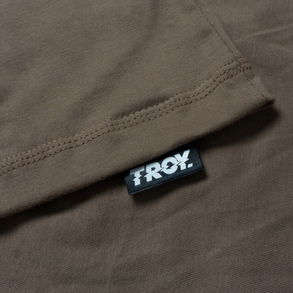Troy Company T-shirt Boxy Pocket Oversize Maple Brown Boo Candle - Kaos Pocket Boxy Oversize Coklat Maple BK 2588
