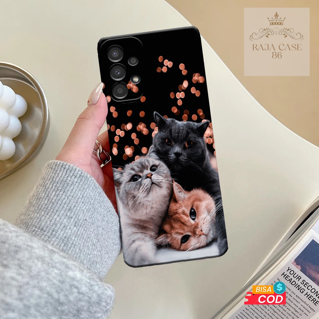 Case Samsung Galaxy A13 - Rajacase - casing Samsung A13 - Motif Softcace Cats - Pelindung handphone 