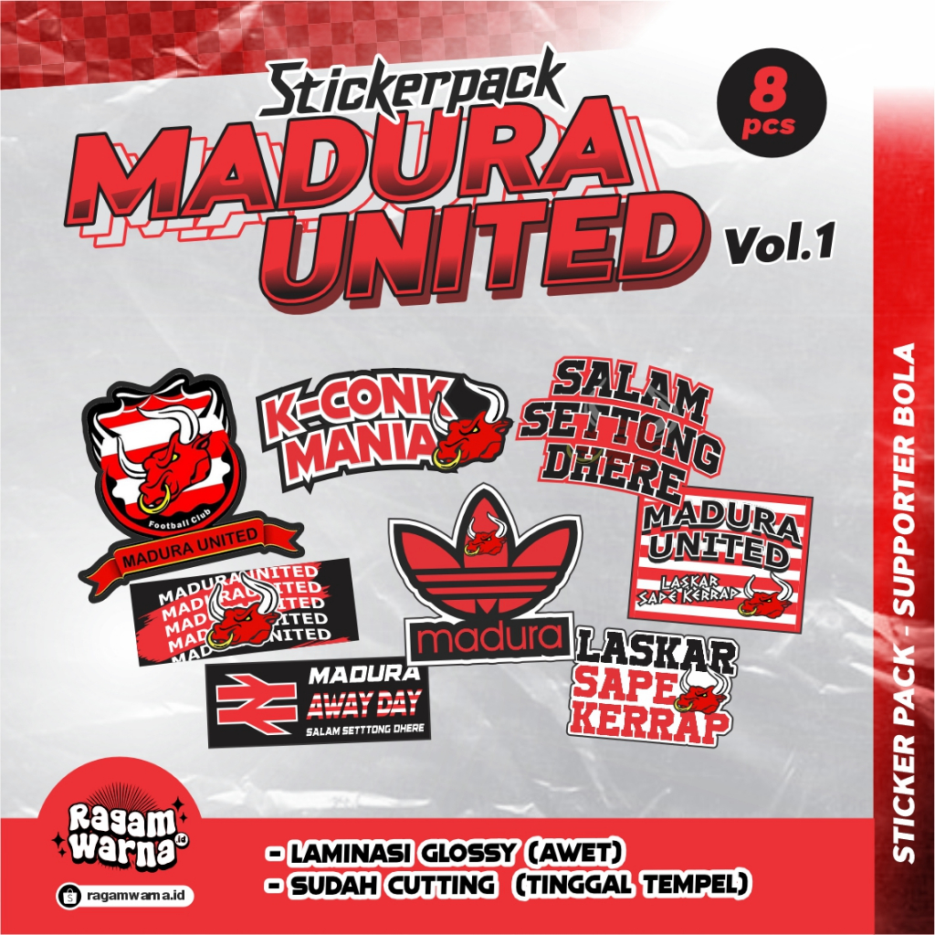 

Stiker K-conk Mania, Madura United, Salam Settong Dhere (8pcs) Vol.1