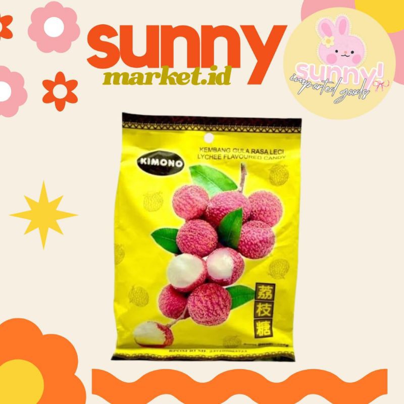 

SUNNYMARKET - KIMONO CANDY LYCHEE PERMEN KIMONO RASA LYCHEE LECI LYCHEE FLAVOURED CANDY 150 GR IMPORT