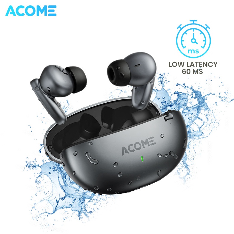 ACOME TWS GAMING T8 TWS ANTI DELAY LOW LATENCY 6 MS  Headset Wireless Earphone Bluetooth 53 IPX5 Wat