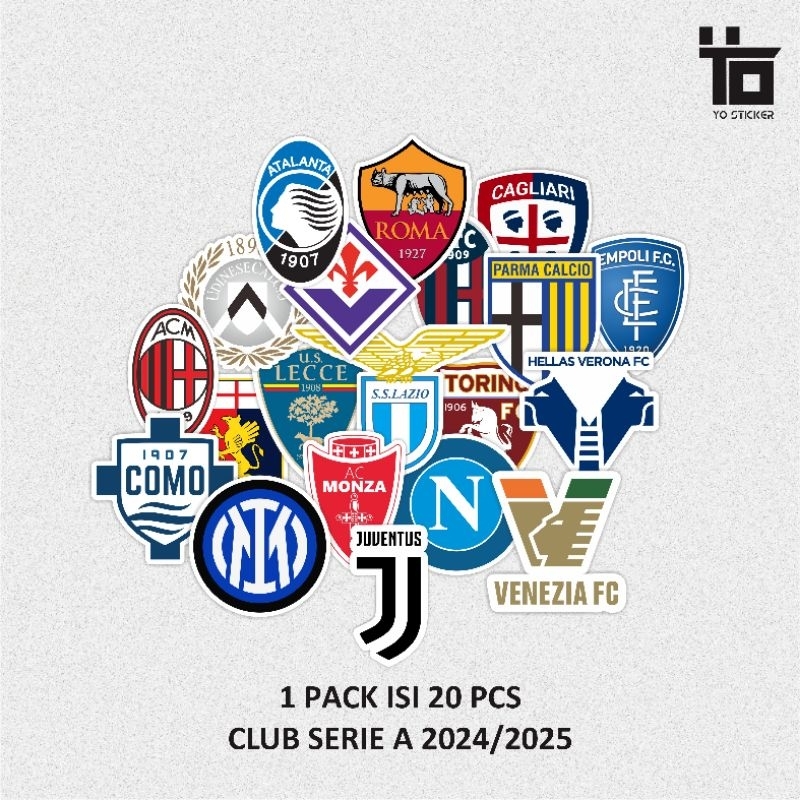 

1 PACK ISI 20 PCS/STICKER CLUB LIGA ITALIA 2024-2025/SERIE A