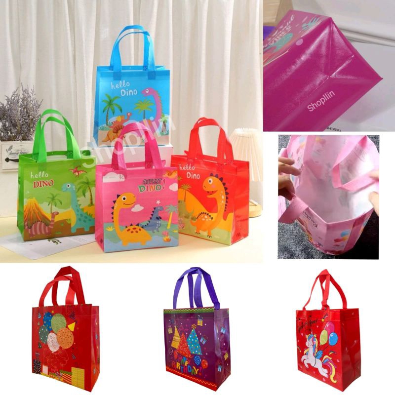 

Tas Ulang tahun TEBAL PREMIUM / Tas snack ciki ulang Tahun TEBAL / Tas Spunbond full gambar depan belakang / Tas Goodiebag bingkisan ultah / Tas kain laminating / Tas unik / tas hadiah / tas Babyshark animal astronot dinosaurus littlepony cars