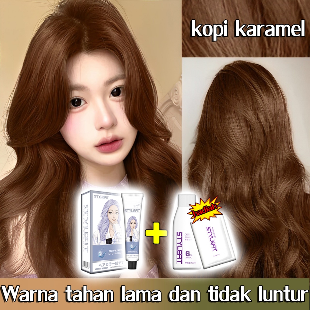 【Beli 100ml gratis 100ml】Tidak perlu pemutihan hair color hair colour pewarna rambut 230ml Pewarna H