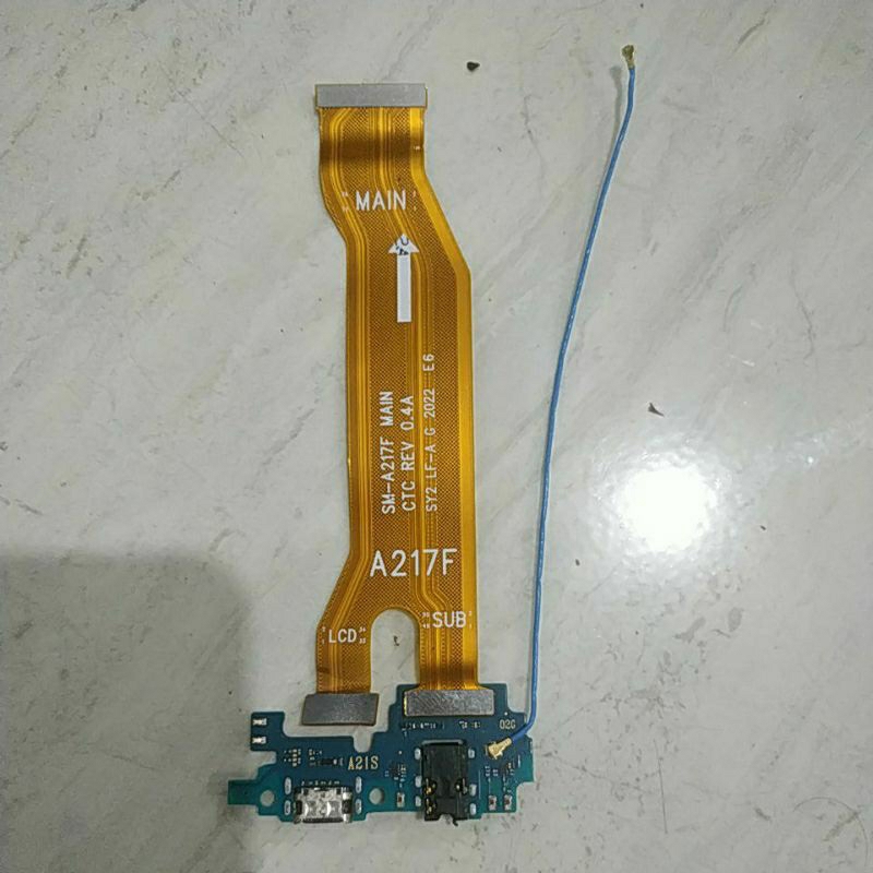 flexible board cas original bekas Samsung a21s a217f