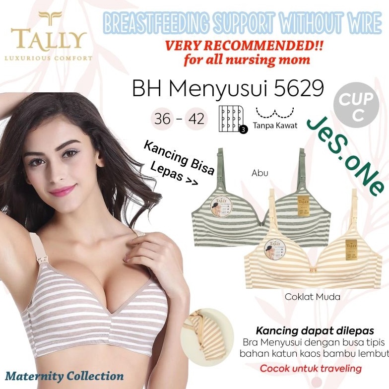 KODE A28Q Tally 5629 Bra Menyusui Nursing Tanpa Kawat Busa Tipis Cup C